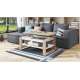 Sofabord NUO 110x65 cm - eik sonoma - hvit matt