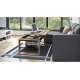 Sofabord NUO 110x65 cm - eik craft - svart matt - med hylle