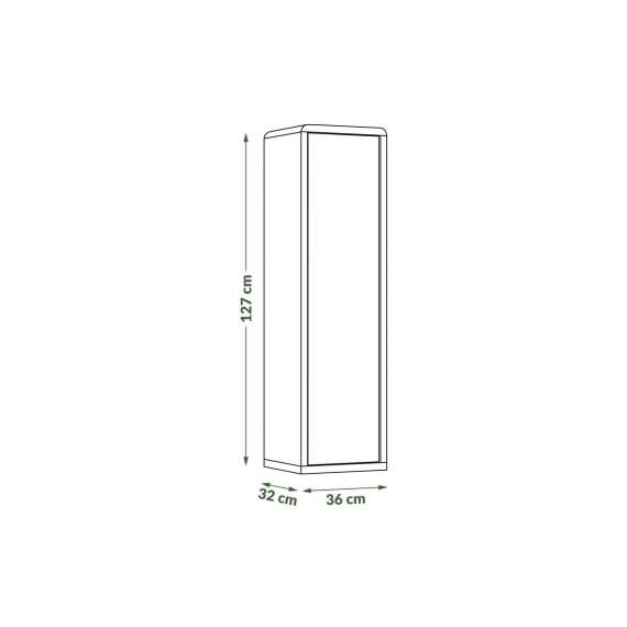 Veggskap Abelia 36x127 cm - Antrasitt - Vegghengt