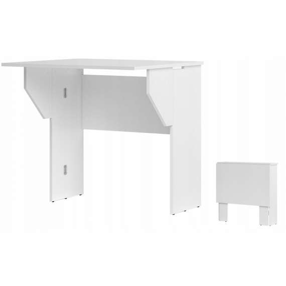 Sammenleggbart skrivebord Binga 78 cm - Hvit