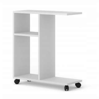 Sidebord med hjul Trasca 60 cm - Hvit