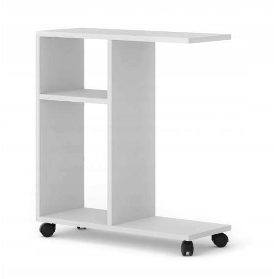Sidebord med hjul Trasca 60 cm - Hvit