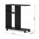 Sidebord med hjul Trasca 60 cm - Svart