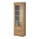 Vitrineskap Karen 65x206 cm - Eik riviera - 1 dør - LED