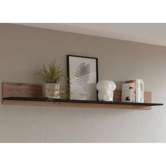 Hylle Lorena 180 cm - Satin nøtt