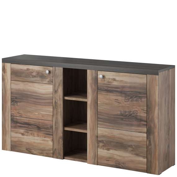 Skjenk Lorena 155x85 cm - Satin nøtt - 2 dører