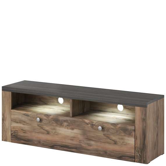 Tv-benk Lorena 140x49 cm - Satin nøtt - 1 dør