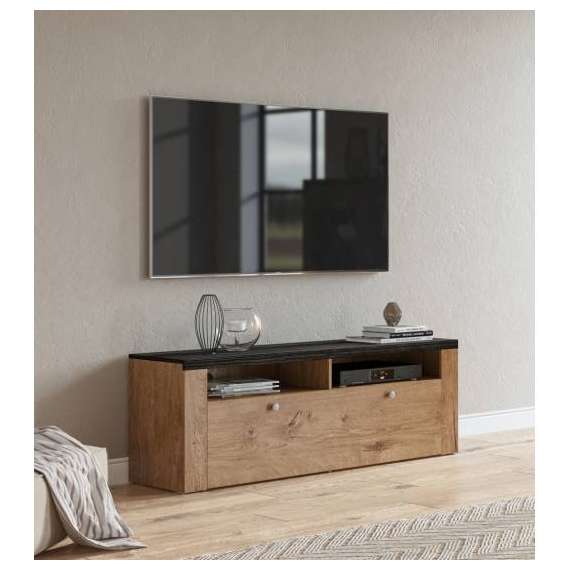 Tv-benk Lorena 140x49 cm - Eik lefkas - Touchwood - 1 dør