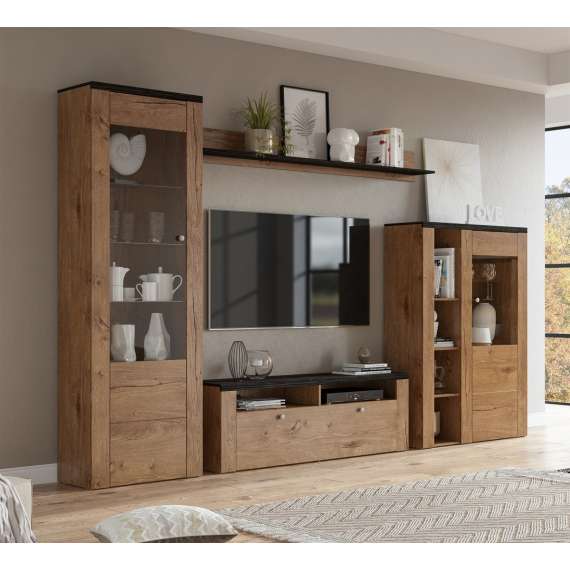 Tv-benk Lorena 140x49 cm - Eik lefkas - Touchwood - 1 dør