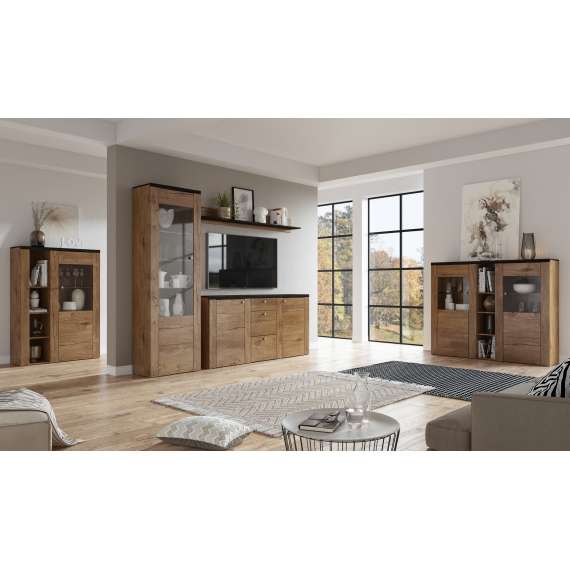 Tv-benk Lorena 140x49 cm - Eik lefkas - Touchwood - 1 dør