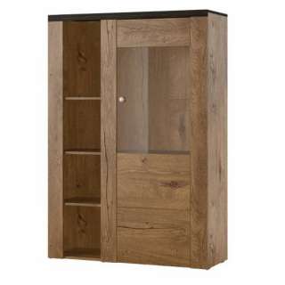 Vitrineskap Lorena 100x145 cm - Eik lefkas - Touchwood - 1 dør - LED