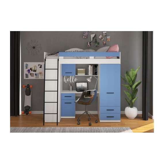 Loftseng Antre 206 cm - skrivebord/oppbevaring