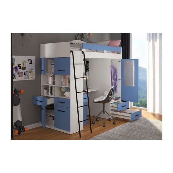 Loftseng Antre 206 cm - skrivebord/oppbevaring