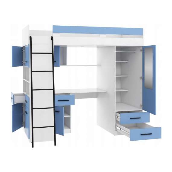 Loftseng Antre 206 cm - skrivebord/oppbevaring