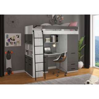 Loftseng Antre 206 cm - skrivebord/oppbevaring