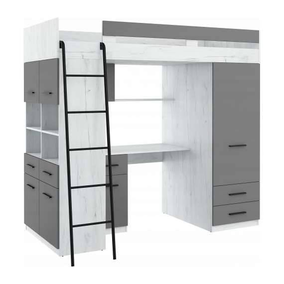 Loftseng Antre 206 cm - skrivebord/oppbevaring