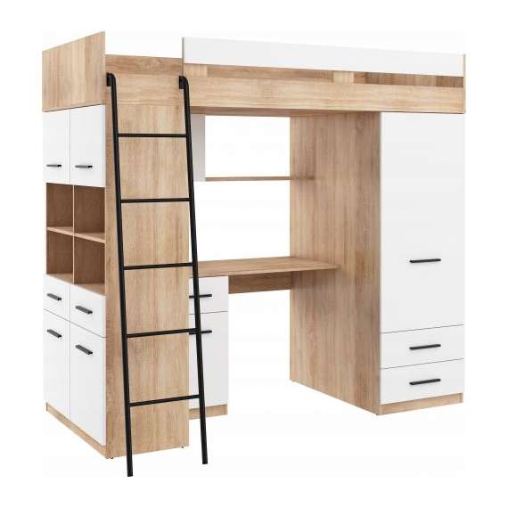 Loftseng Antre 206 cm - skrivebord/oppbevaring