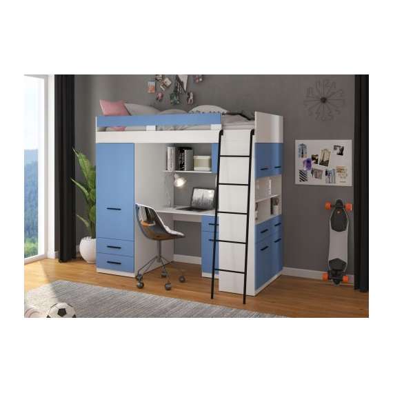 Loftseng Antre 206 cm - skrivebord/oppbevaring