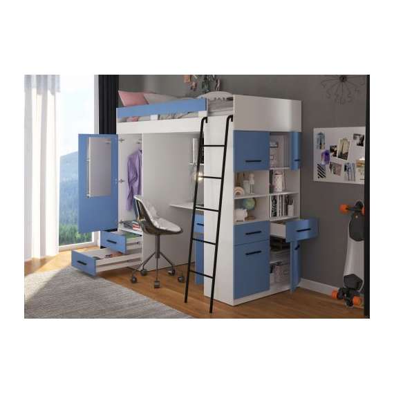 Loftseng Antre 206 cm - skrivebord/oppbevaring