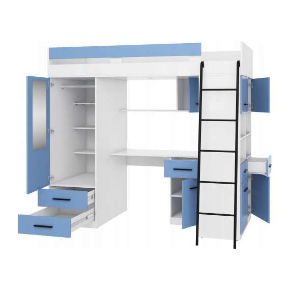 Loftseng Antre 206 cm - skrivebord/oppbevaring