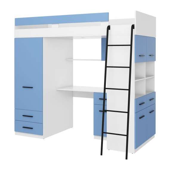 Loftseng Antre 206 cm - skrivebord/oppbevaring