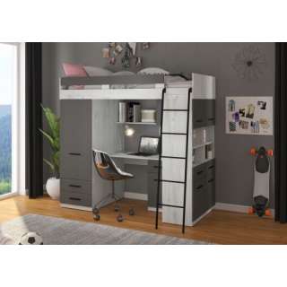 Loftseng Antre 206 cm - skrivebord/oppbevaring