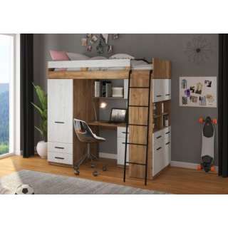 Loftseng Antre 206 cm - skrivebord/oppbevaring