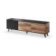Tv-benk Random 180x52 cm - eik artisan - svart matt