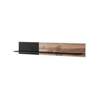 Vegghylle Random 150 cm - eik artisan - svart matt