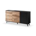 Skjenk Random 160x82 cm - eik artisan - svart matt