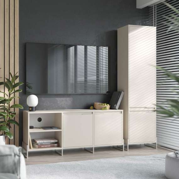 Tv-benk Inea 125-180 x 65 cm - 2 dører