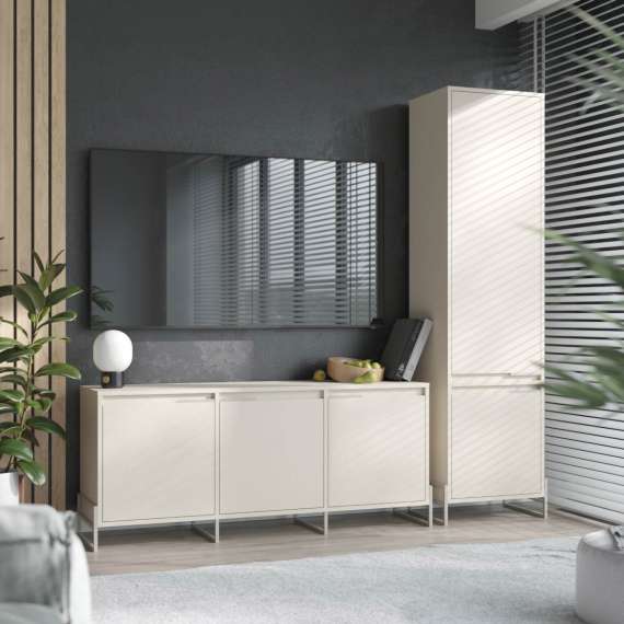 Tv-benk Inea 125-180 x 65 cm - 3 dører