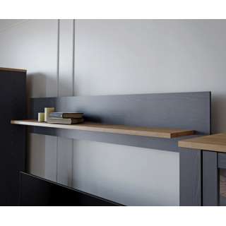 Hylle Boho 160x30 cm - Mørkblå - Eik navy