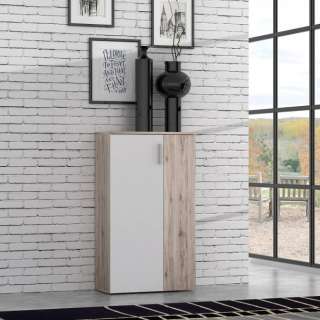 Skoskap Boots 69x120 cm - Hvit - Eik