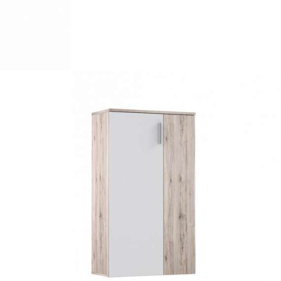 Skoskap Boots 69x120 cm - Hvit - Eik