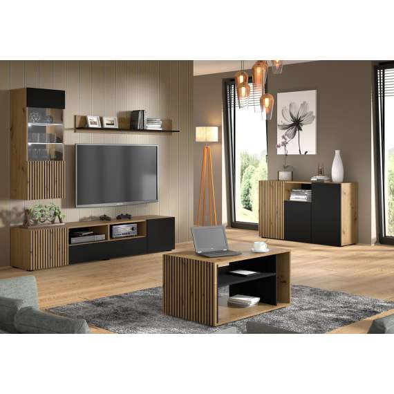 Skjenk Auris 135x82 cm - Spiler - 3 dører