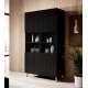 Skap - reol Pafos 100x177 cm - Svart matt - 2 dører