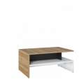 Stuebord Salino 100x45 cm - Hvit matt - Eik - Hyller
