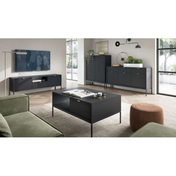 Skjenk Nova 104x83 cm - Svart matt - Spiler