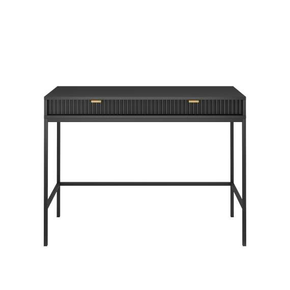 Toalettbord Nova 104x78 cm - Svart matt - Spiler - med skuff