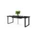 Spisebord Avari 120-270 cm - svart matt - metall ben