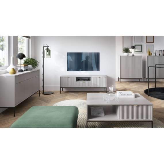 Stuebord Nova 104x46 cm - Grå matt - Spiler