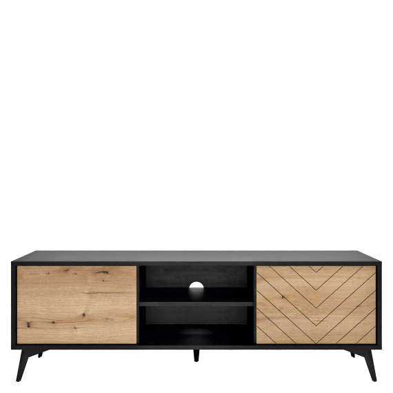 Tv-benk Diamea 154x50 cm - Svart - Trelook
