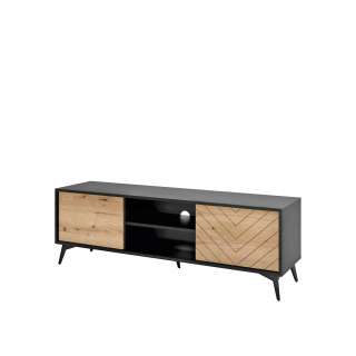 Tv-benk Diamea 154x50 cm - Svart - Trelook