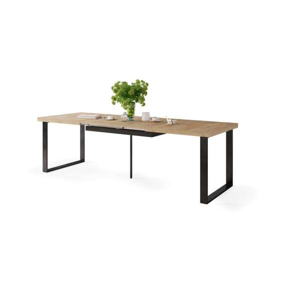 Spisebord Avari 120-270 cm - eik craft - metallben