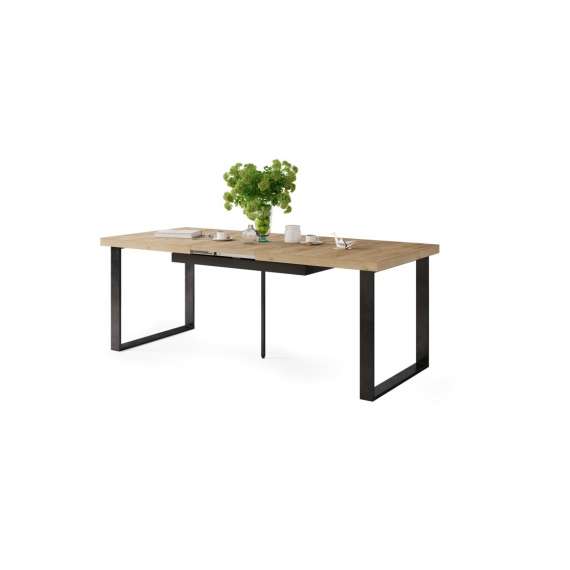 Spisebord Avari 120-270 cm - eik craft - metallben