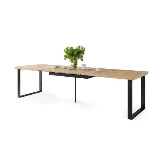 Spisebord Avari 120-270 cm - eik artisan - metallben