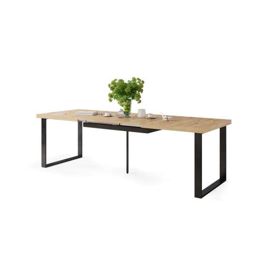 Spisebord Avari 120-270 cm - eik artisan - metallben