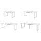 Spisebord Avari 120-270 cm - betong - metall bein