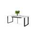 Spisebord Avari 120-270 cm - hvit matt - metall bein